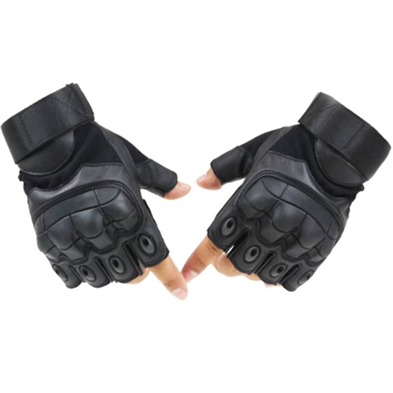 Guantes tacticos militares sin dedos