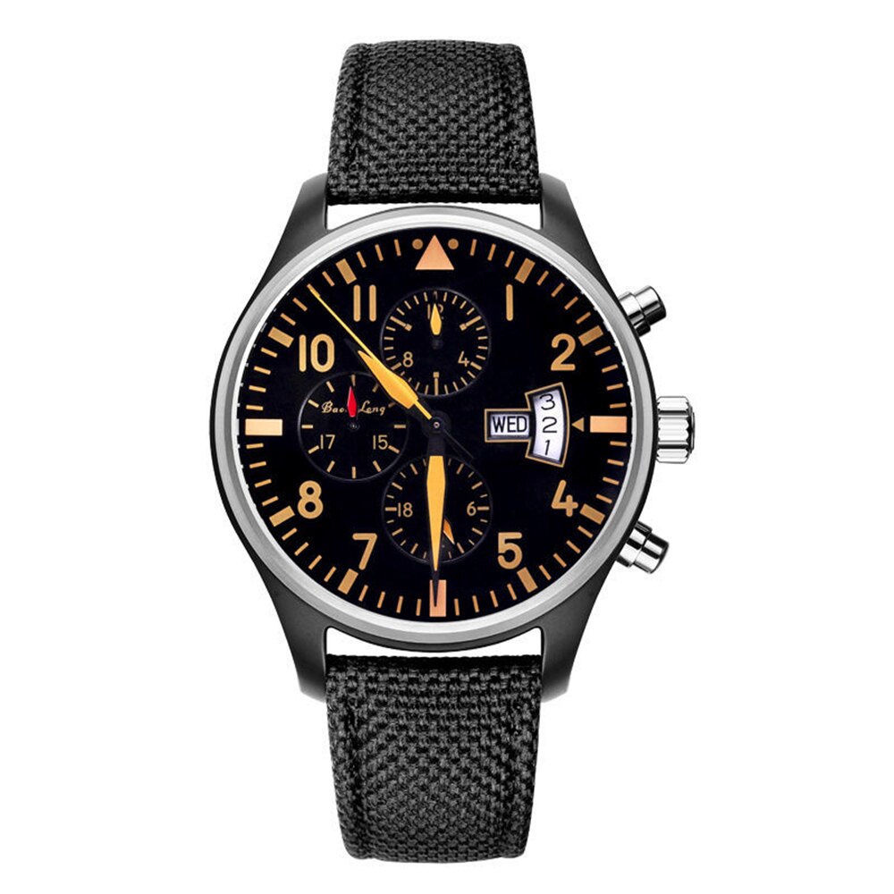 Hombre Reloj militar cuarzo aleación banda