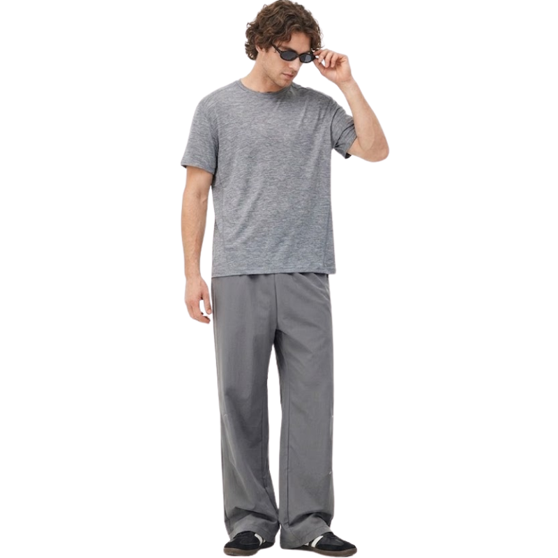Camiseta lana merino gris