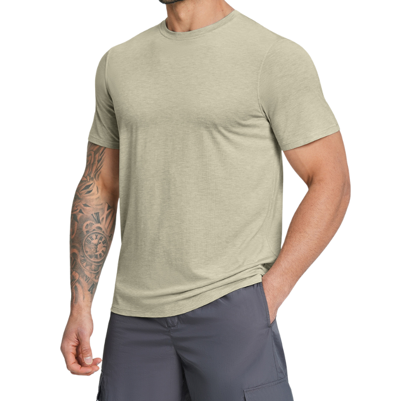 Camiseta lana merino hombre senderismo