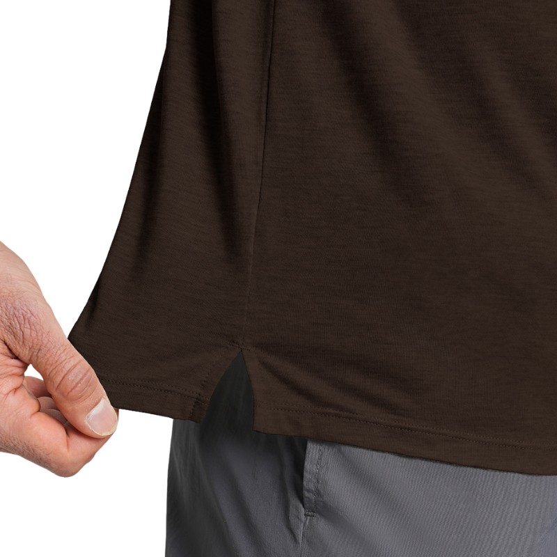 Camiseta lana merino hombre senderismo