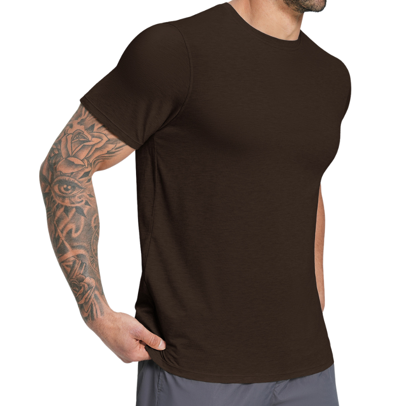 Camiseta lana merino hombre senderismo