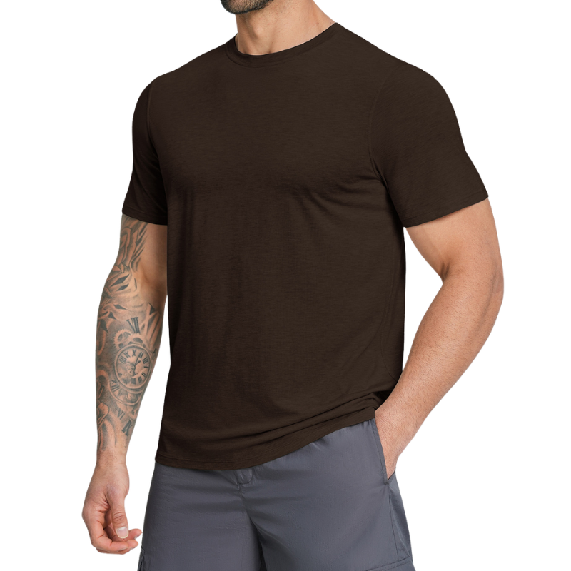 Camiseta lana merino hombre senderismo