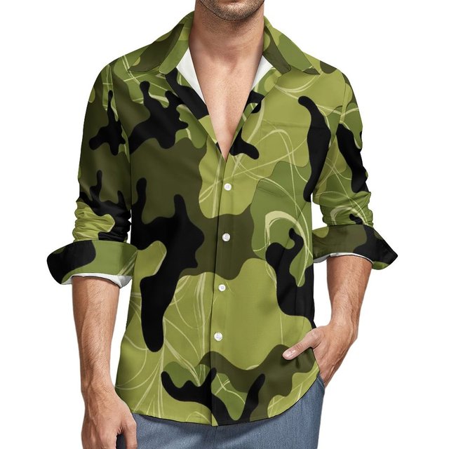 Look camisa verde militar hombre