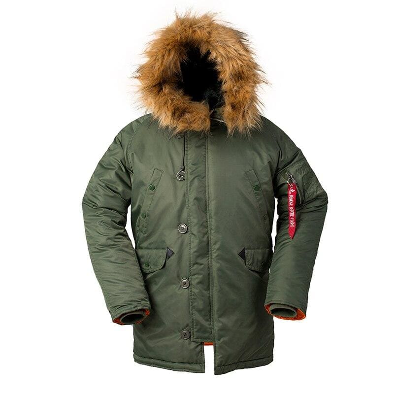 Masculino parka militar