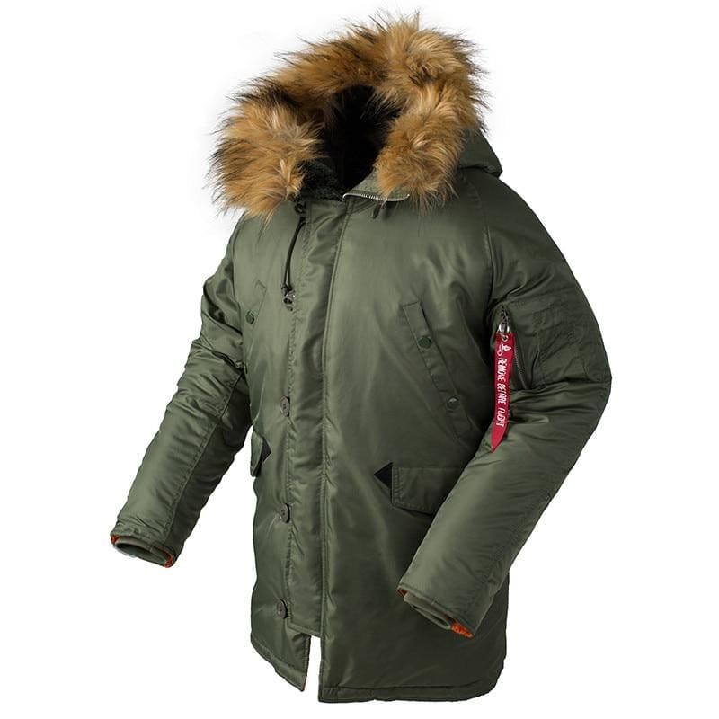 Masculino parka militar