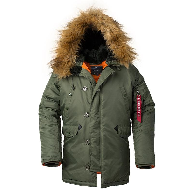 Masculino parka militar