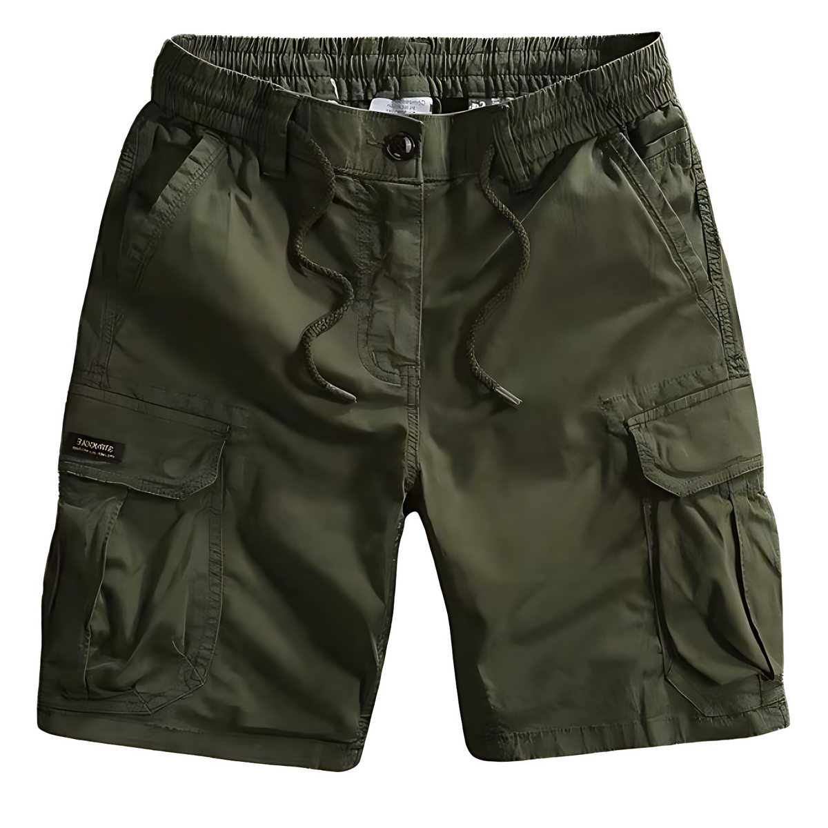 Mens cargo shorts with drawstring waist