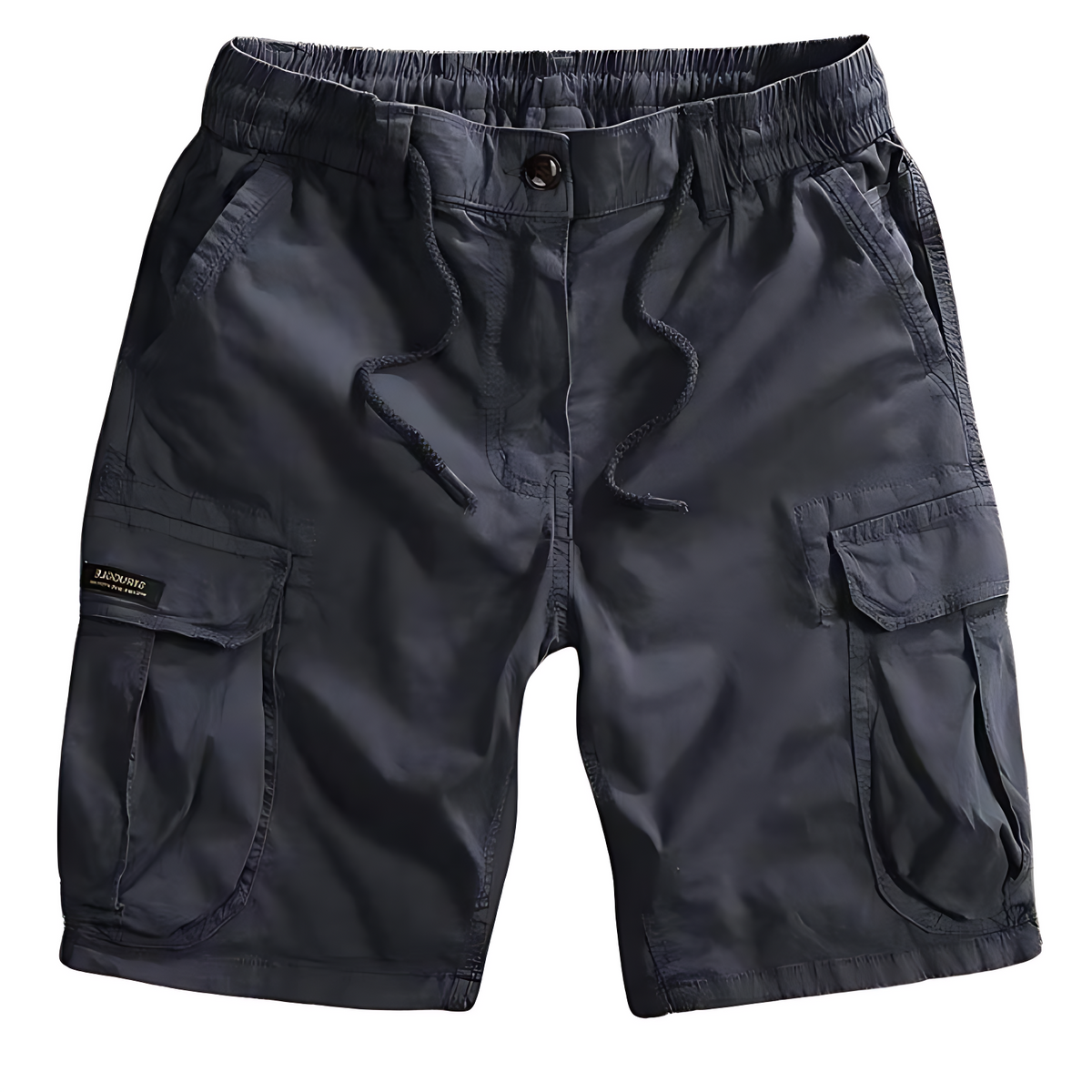 Mens cargo shorts with drawstring waist