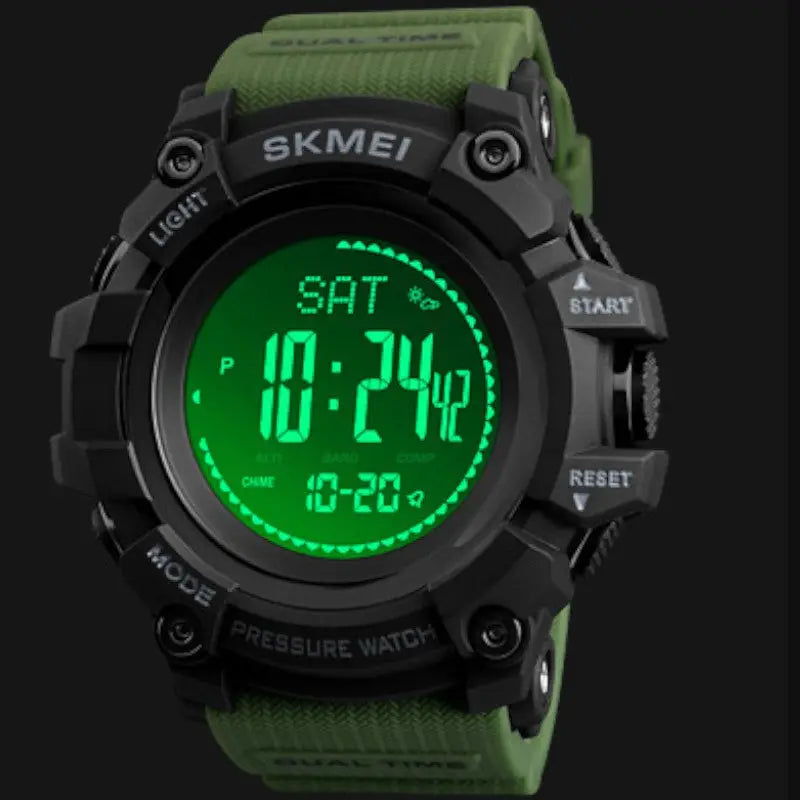 Montre homme sport militaire avec baromètre et boussole