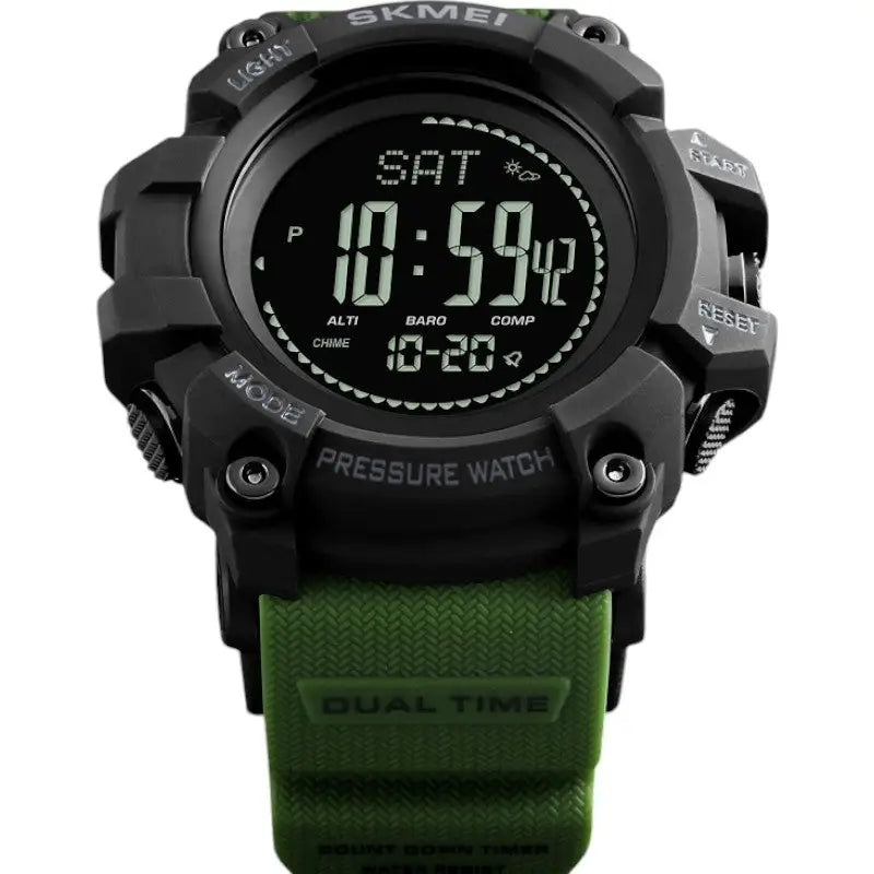 Montre homme sport militaire avec baromètre et boussole