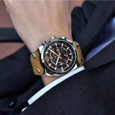 MONTRE MILITAIRE - CUIR VERITABLE