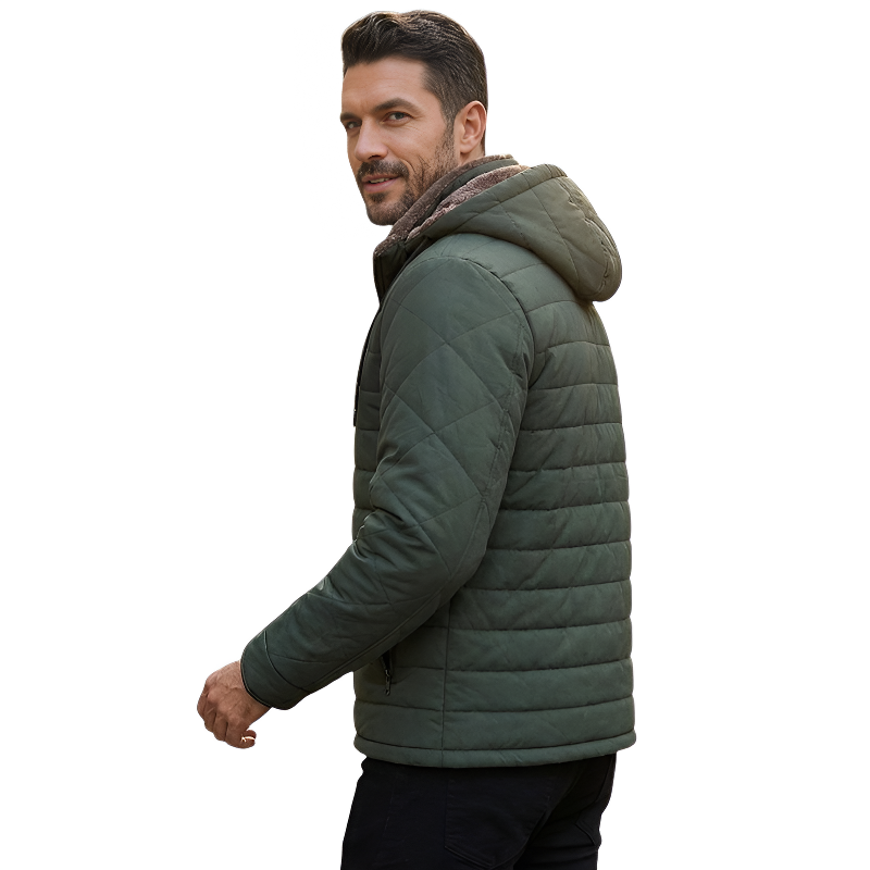 Chaqueta plumas hombre forrada pelo