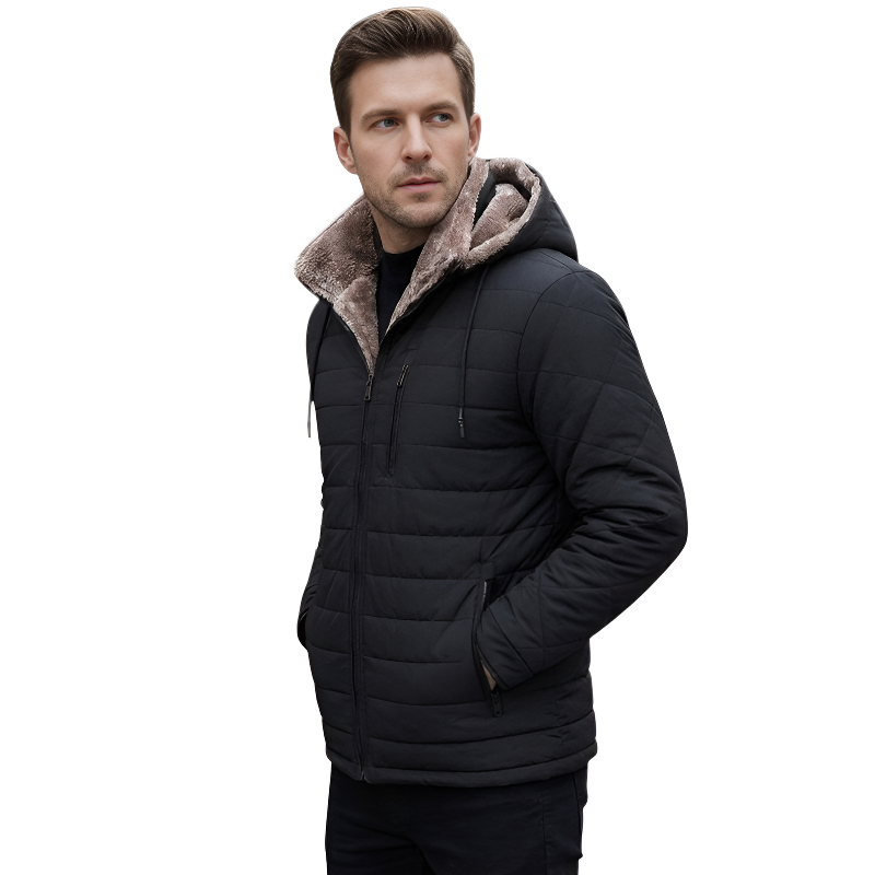 Chaqueta plumas hombre forrada pelo
