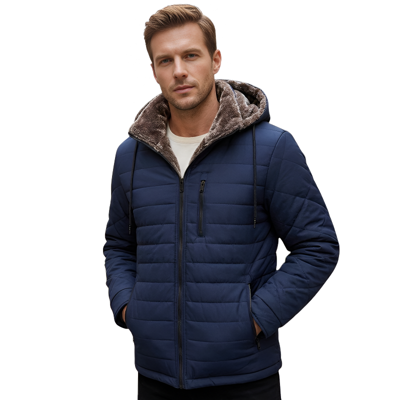 Chaqueta plumas hombre forrada pelo