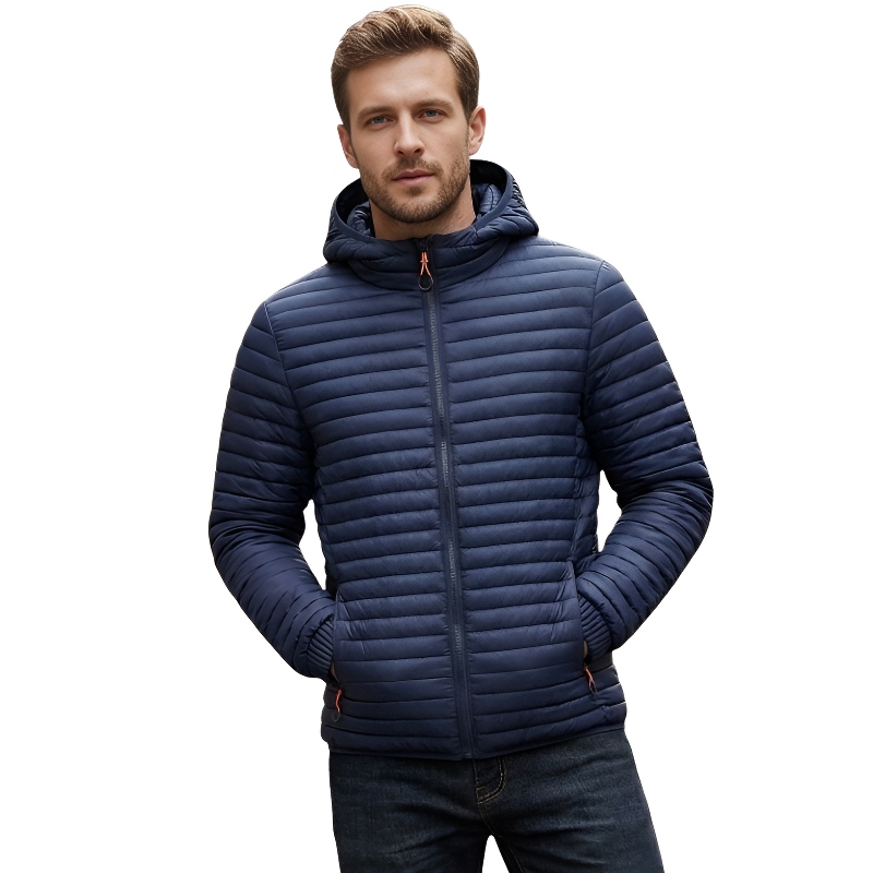 Chaqueta abrigada plumas hombre