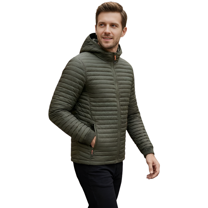 Chaqueta abrigada plumas hombre