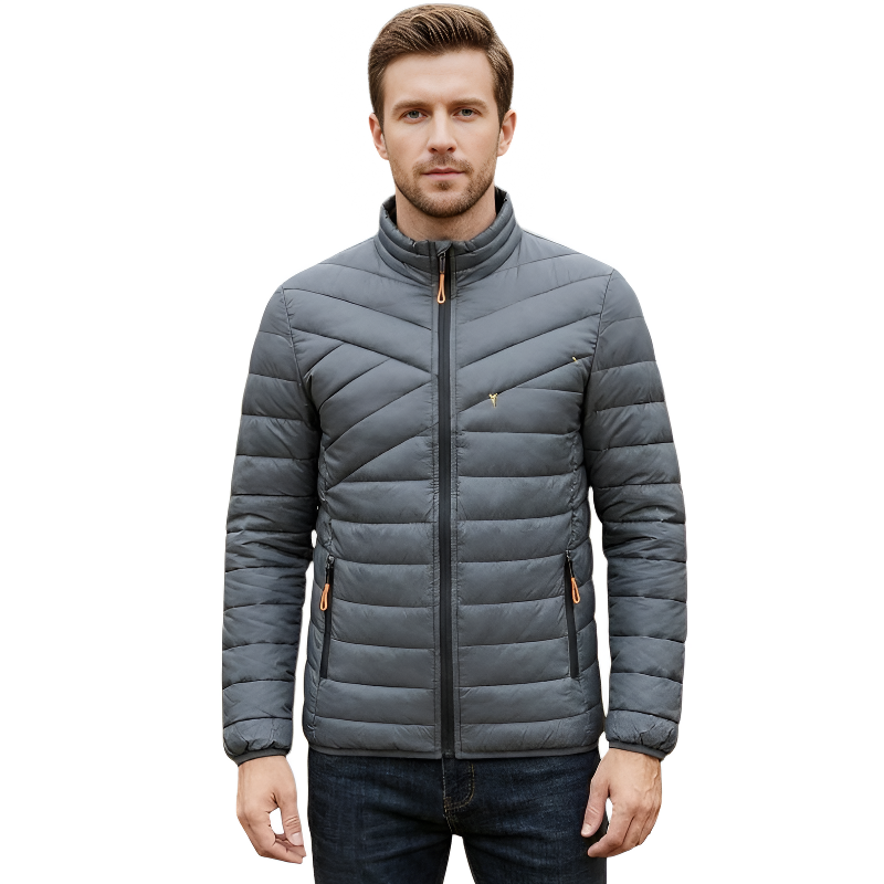 Chaqueta plumas hombre sin capucha
