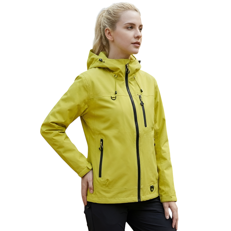 Chaqueta impermeable con capucha mujer
