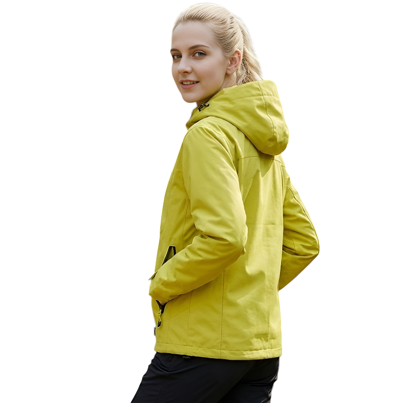 Chaqueta impermeable con capucha mujer