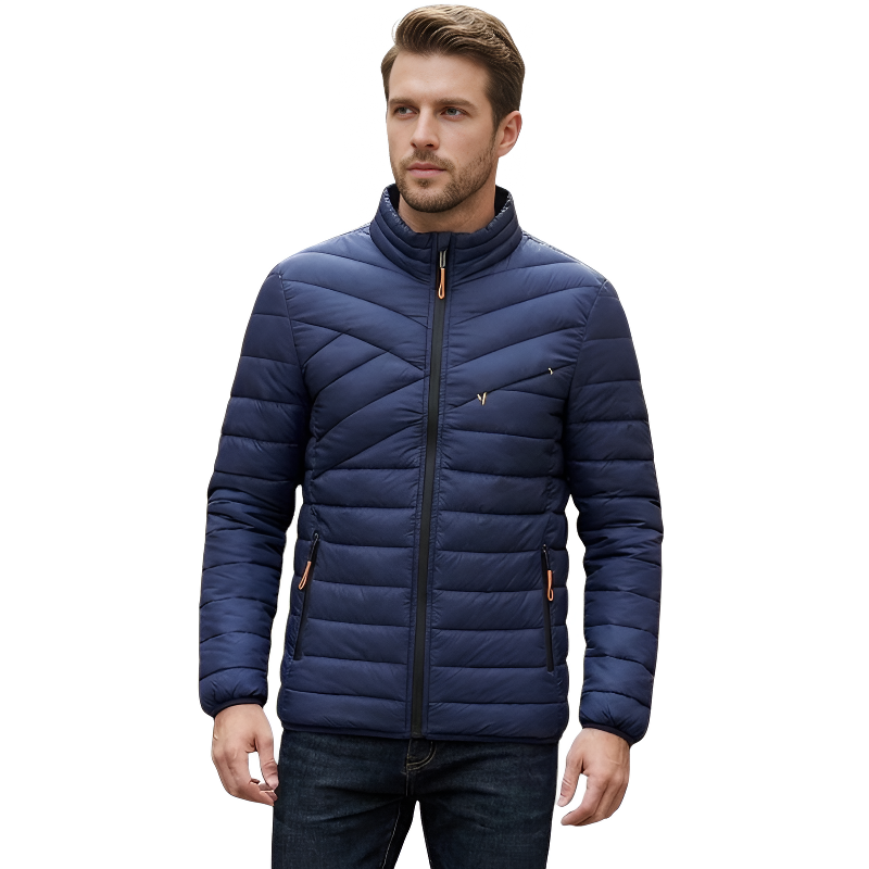 Chaqueta plumas hombre sin capucha