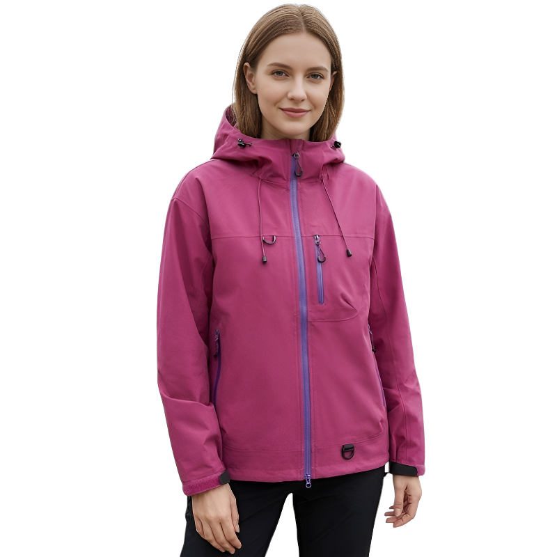Chaqueta impermeable con capucha mujer