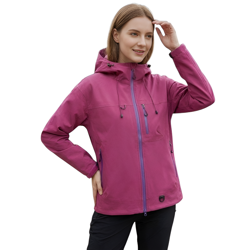 Chaqueta impermeable con capucha mujer