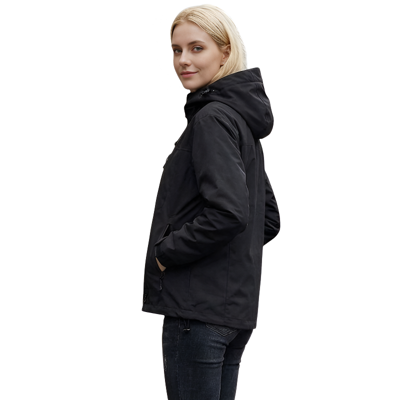 Chaqueta impermeable con capucha mujer