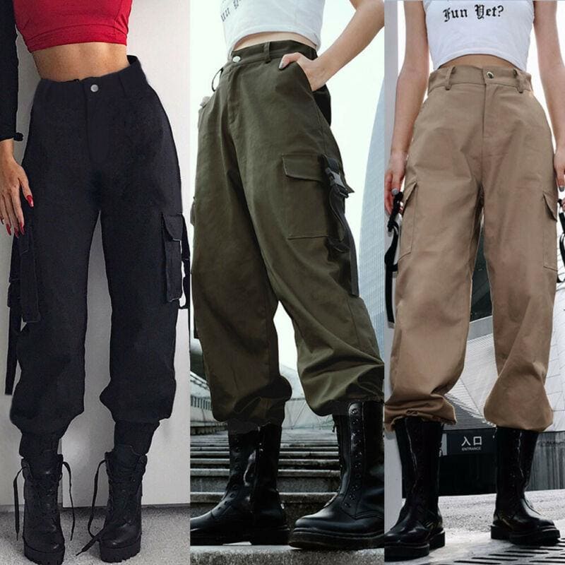 Pantalon camuflaje cargo mujer