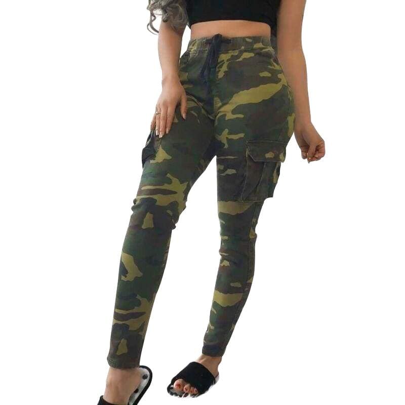 Pantalón cargo camuflaje mujer
