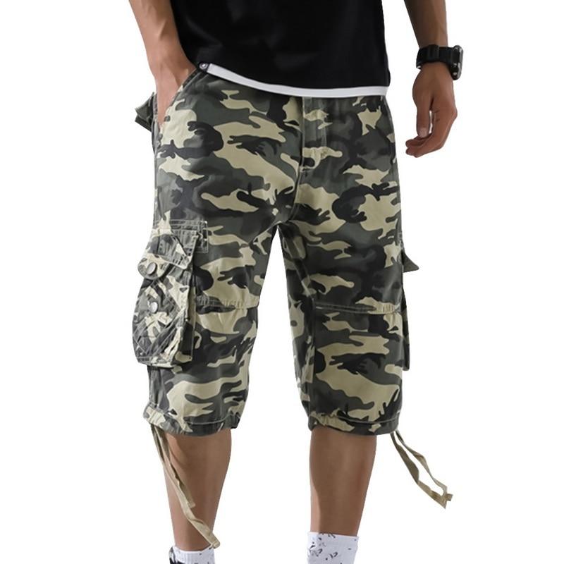 Pantalon corto cargo militar hombre