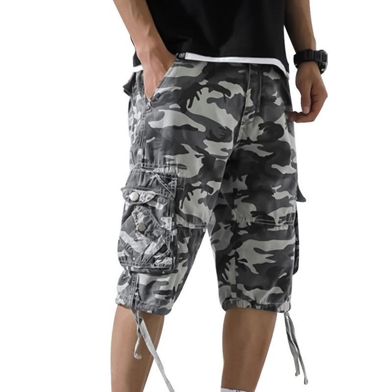 Pantalon corto cargo militar hombre