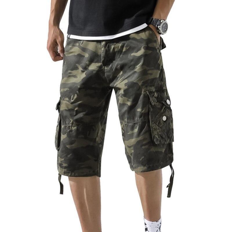 Pantalon corto cargo militar hombre