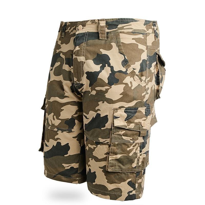 Pantalon corto estampado militar
