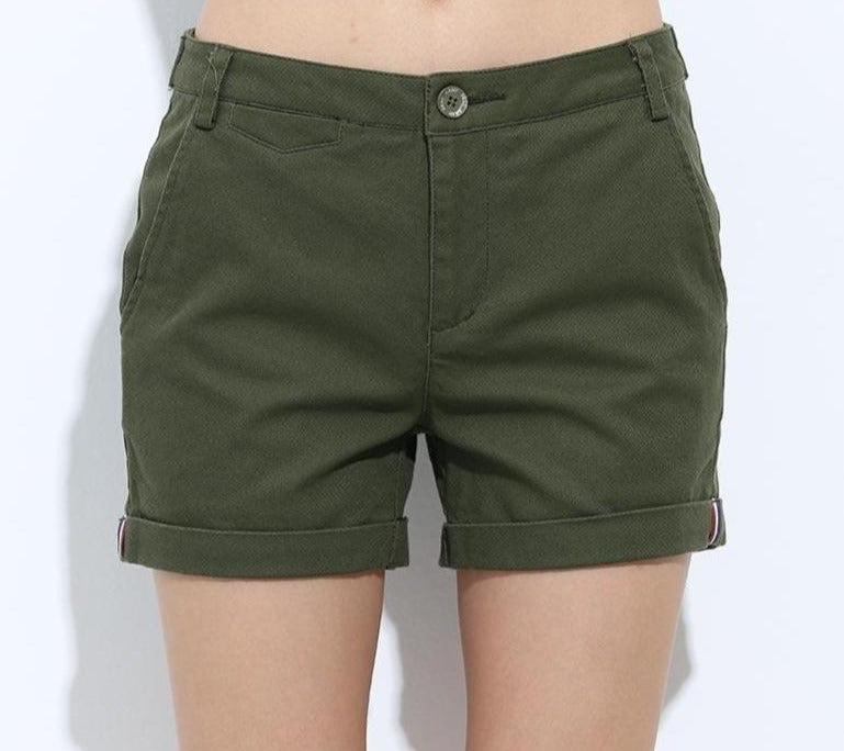 Pantalon corto mujer militar
