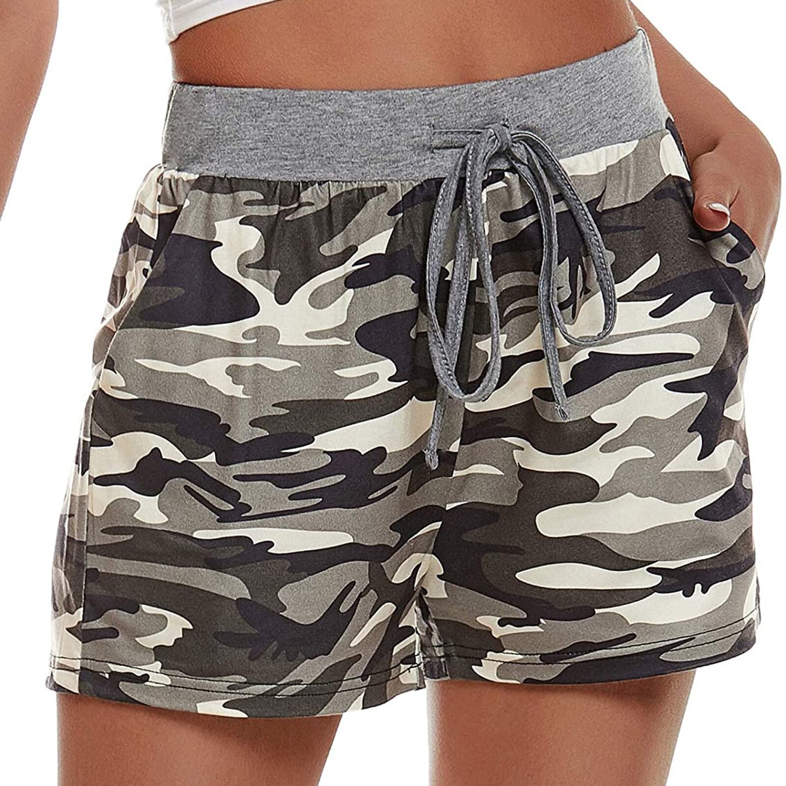 Pantalon corto mujer verde militar