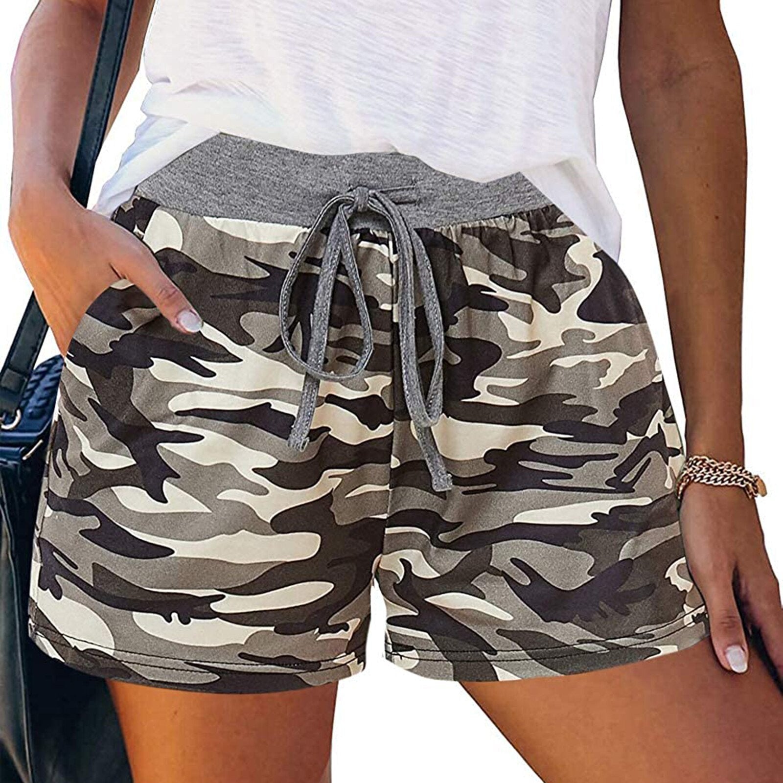 Pantalon corto mujer verde militar