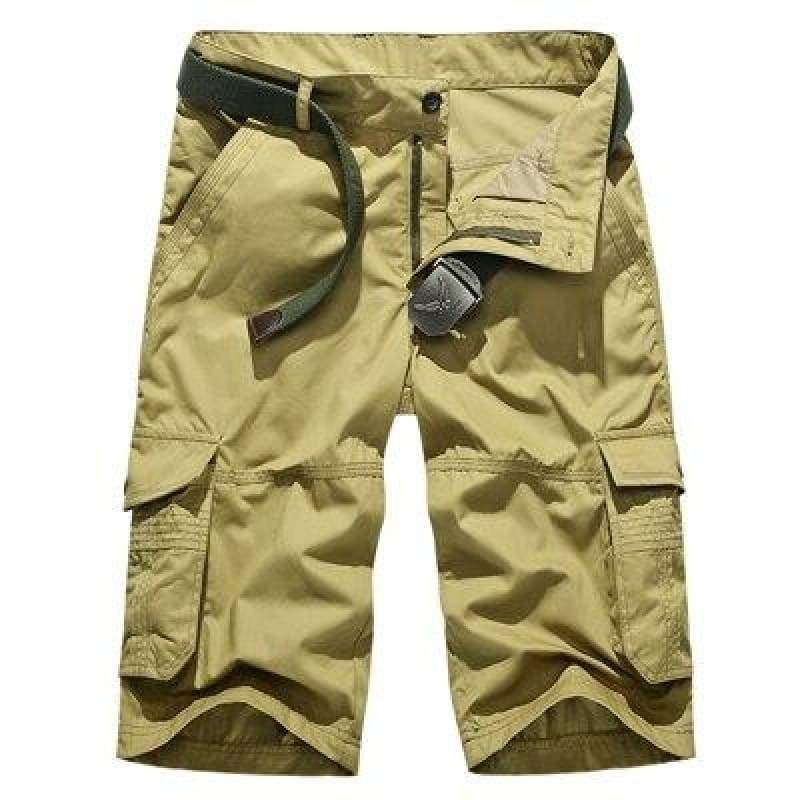 Pantalon corto verde militar hombre