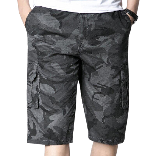 Pantalon gris militar corto