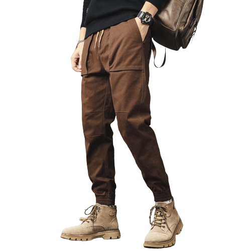 Pantalon marron militar hombre