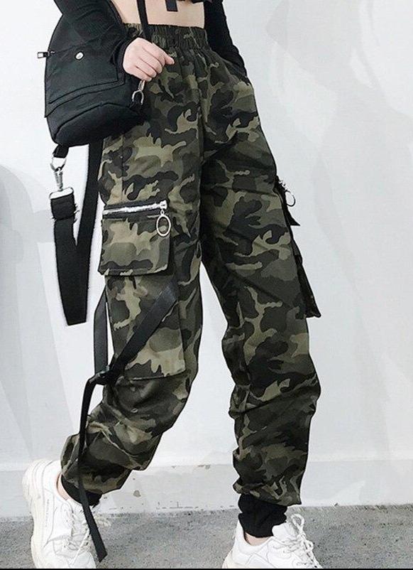 Pantalon mujer camuflaje tallas grandes