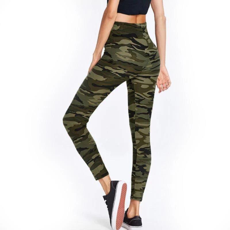 Pantalón skinny camuflaje mujer