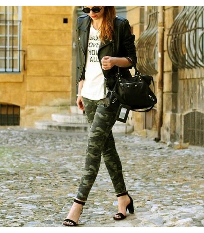 Pantalon skinny camuflaje mujer