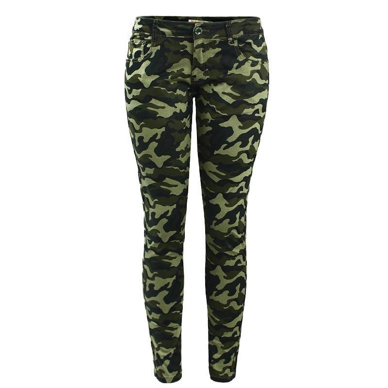 Pantalon skinny camuflaje mujer