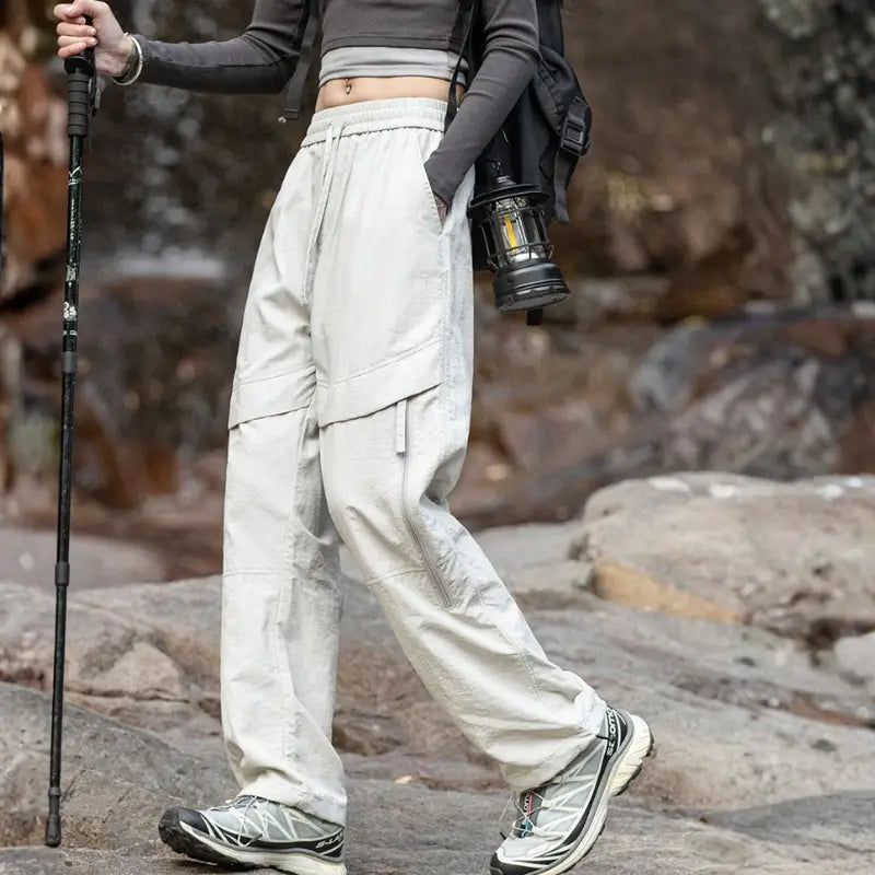 Pantalon trekking femme large