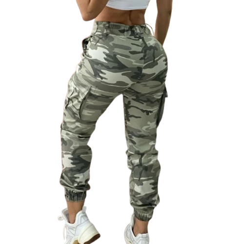 Pantalones cargo de camuflaje mujer