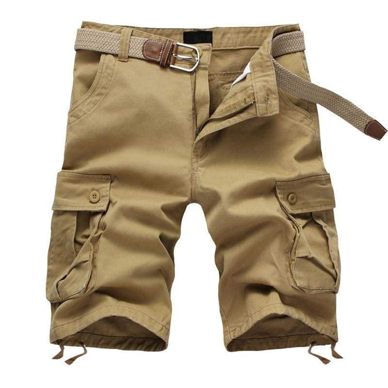 Pantalones cortos verdes militar hombre