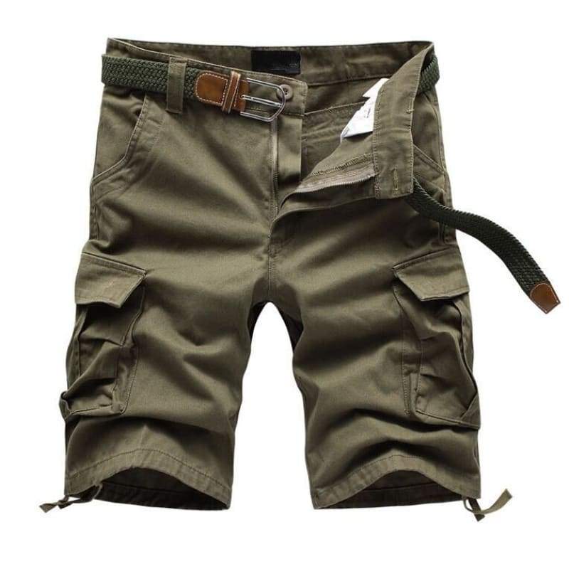 Pantalones cortos verdes militar hombre