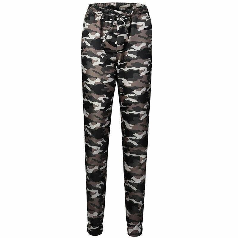 Pantalones elasticos camuflaje mujer