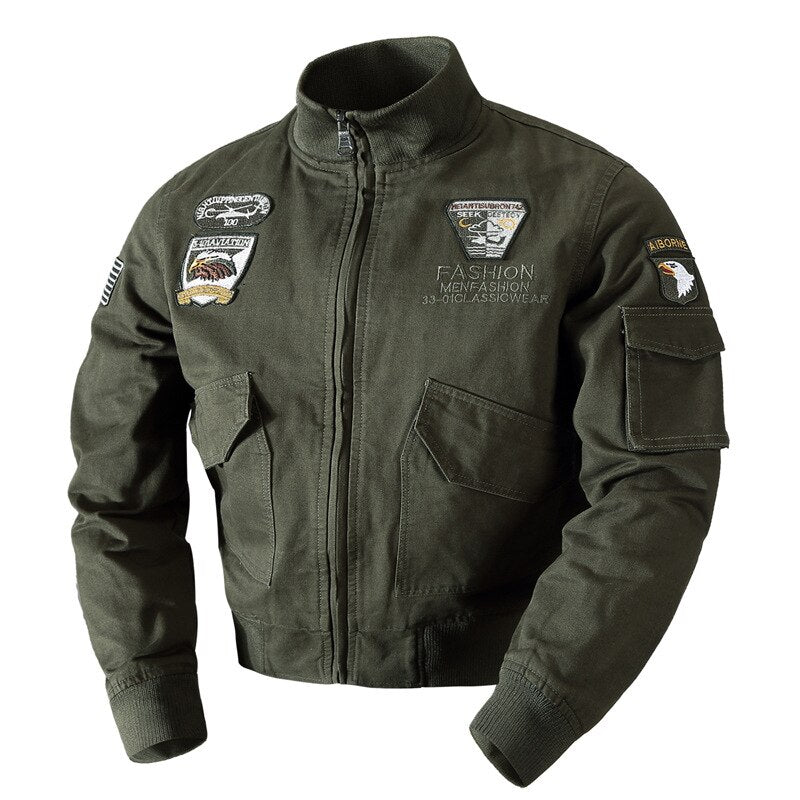 Parches chaqueta militar hombre